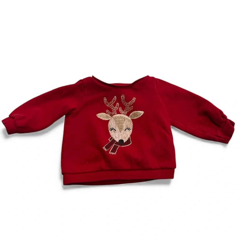 Carter's Festive Reindeer Red Sweatshirt